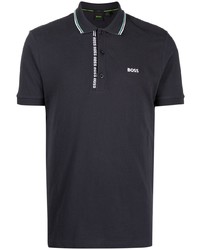 Polo brodé bleu marine BOSS