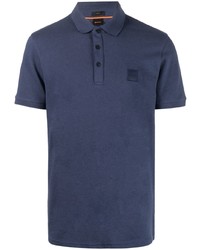 Polo brodé bleu marine BOSS