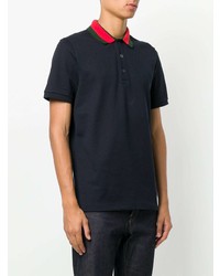 Polo brodé bleu marine Gucci