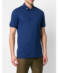 Polo brodé bleu marine Gucci