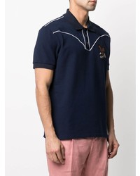 Polo brodé bleu marine Billionaire