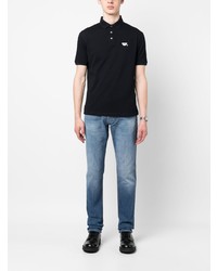 Polo brodé bleu marine Emporio Armani