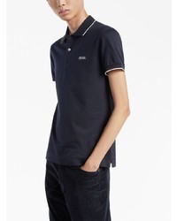 Polo brodé bleu marine Zegna