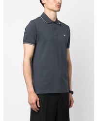 Polo brodé bleu marine Emporio Armani