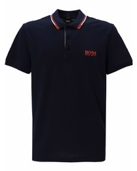 Polo brodé bleu marine BOSS