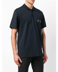 Polo brodé bleu marine Lanvin