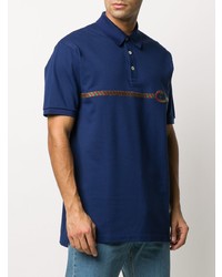 Polo brodé bleu marine Gucci