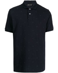 Polo brodé bleu marine Emporio Armani