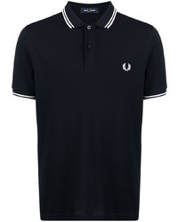 Polo brodé bleu marine Fred Perry