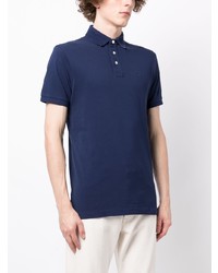 Polo brodé bleu marine Hackett