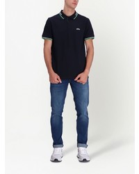 Polo brodé bleu marine BOSS