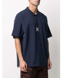 Polo brodé bleu marine Kenzo