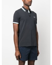 Polo brodé bleu marine BOSS