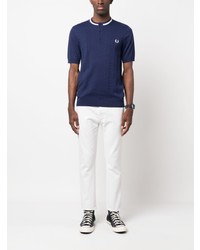 Polo brodé bleu marine Fred Perry