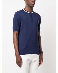 Polo brodé bleu marine Fred Perry