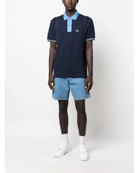 Polo brodé bleu marine Lacoste