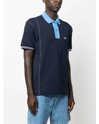 Polo brodé bleu marine Lacoste