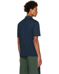 Polo brodé bleu marine Ferragamo