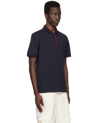 Polo brodé bleu marine Moncler