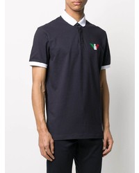 Polo brodé bleu marine Emporio Armani