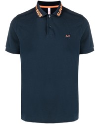 Polo brodé bleu marine Sun 68