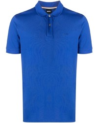 Polo brodé bleu BOSS