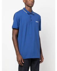 Polo brodé bleu BOSS