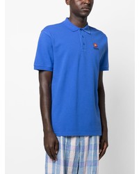 Polo brodé bleu Kenzo