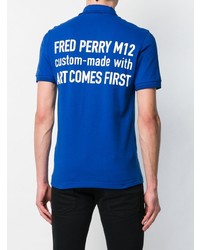 Polo brodé bleu Fred Perry X Art Comes First