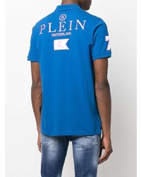 Polo brodé bleu Philipp Plein