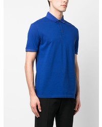 Polo brodé bleu Emporio Armani