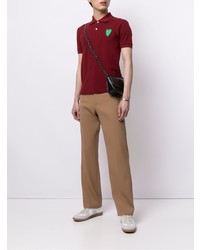 Polo brodé bordeaux Comme Des Garcons Play