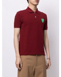 Polo brodé bordeaux Comme Des Garcons Play