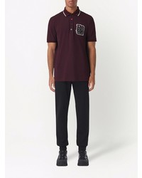 Polo brodé bordeaux Burberry