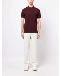 Polo brodé bordeaux Fred Perry