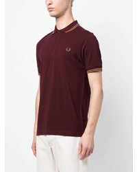 Polo brodé bordeaux Fred Perry