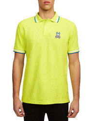 Polo brodé chartreuse