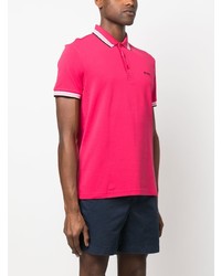 Polo brodé fuchsia BOSS