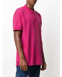 Polo brodé fuchsia Moschino