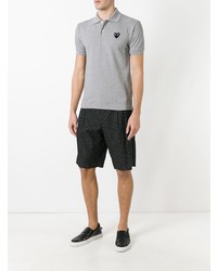 Polo brodé gris Comme Des Garcons Play