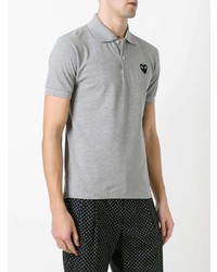 Polo brodé gris Comme Des Garcons Play