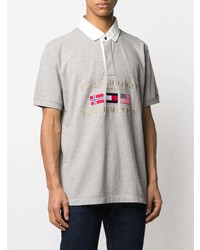 Polo brodé gris Tommy Hilfiger