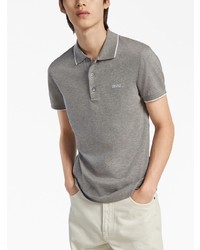 Polo brodé gris Zegna