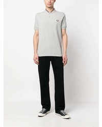 Polo brodé gris Fred Perry