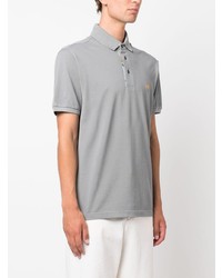 Polo brodé gris Etro