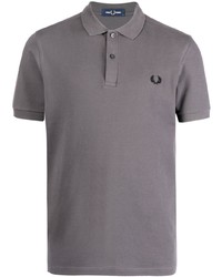 Polo brodé gris Fred Perry