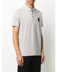 Polo brodé gris Karl Lagerfeld