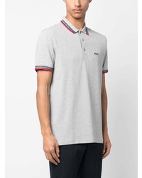 Polo brodé gris BOSS