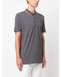 Polo brodé gris BOSS