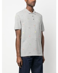 Polo brodé gris Kenzo